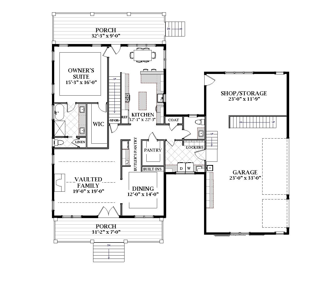 1st Floor image of Chapel Hill House Plan